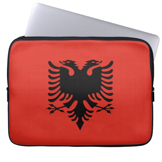 Albanese vlag laptop sleeve (Voorkant)