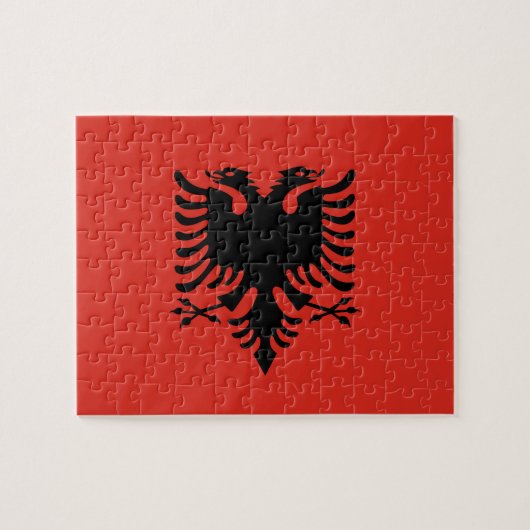 Albanese vlag legpuzzel (Horizontaal)
