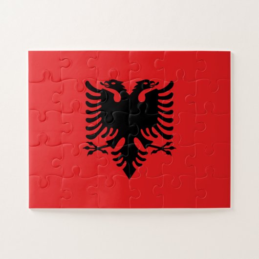 Albanese vlag legpuzzel (Horizontaal)