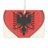 Albanese vlag luchtverfrisser (Achterkant)