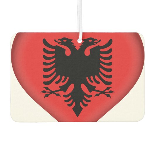 Albanese vlag luchtverfrisser (Voorkant)