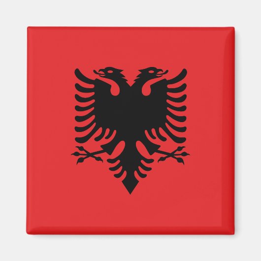 Albanese vlag magneet (Voorkant)