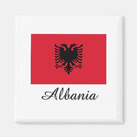 Albanese vlag magneet (Voorkant)