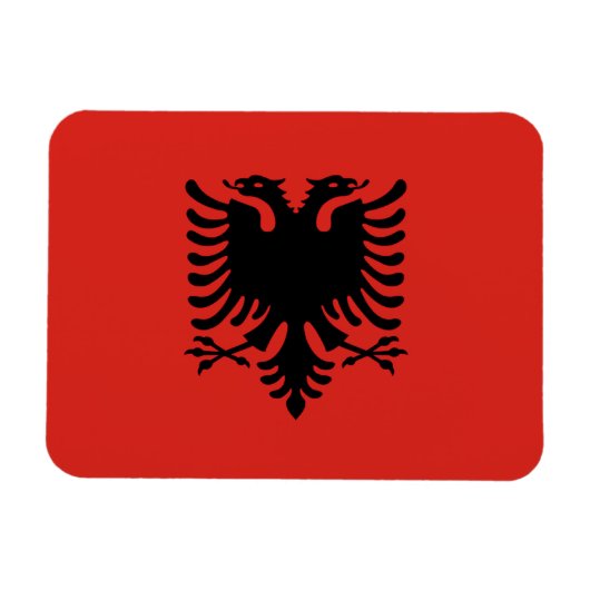 Albanese vlag magneet (Horizontaal)