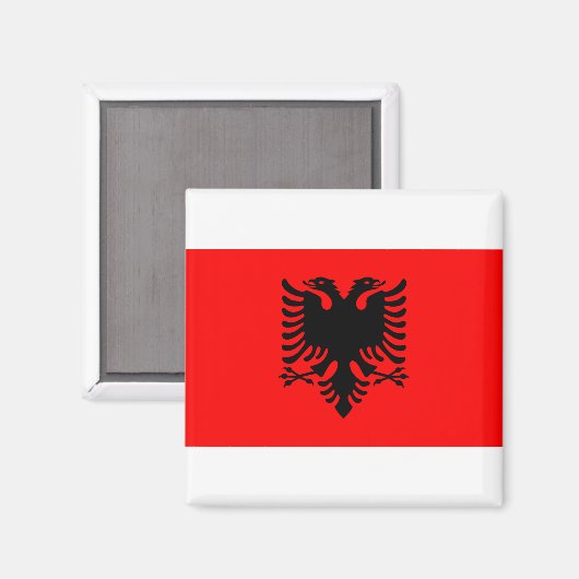 Albanese vlag magneet (Voorkant / Achterkant)