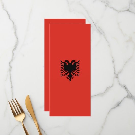 Albanese vlag menu (Voorkant / Achterkant in situ)