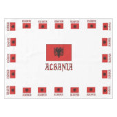 Albanese vlag met Albanië Tafelkleed (Voorkant (Horizontaal))