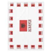 Albanese vlag met Albanië Tafelkleed (Voorkant)