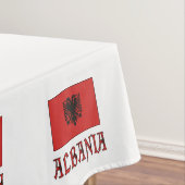 Albanese vlag met Albanië Tafelkleed (Voorbeeld)