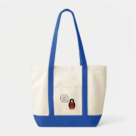 Albanese vlag met mevrouw Penguin Canvas tas