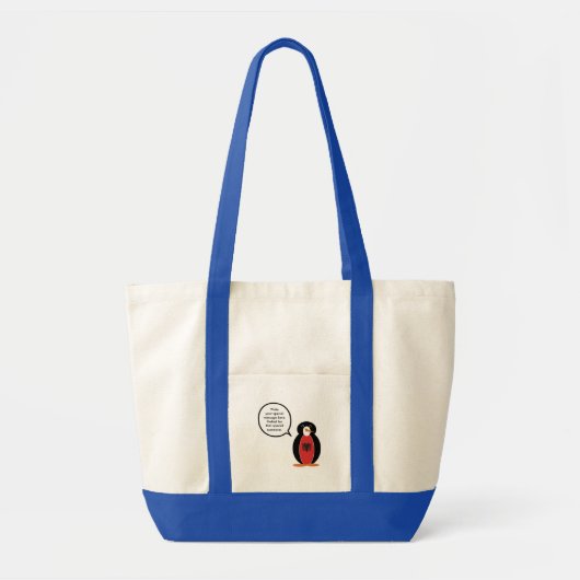 Albanese vlag met mevrouw Penguin Canvas tas (Voorkant)