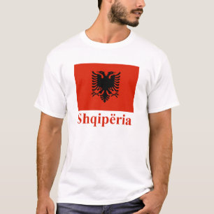Albanese vlag met naam in Albanees T-shirt