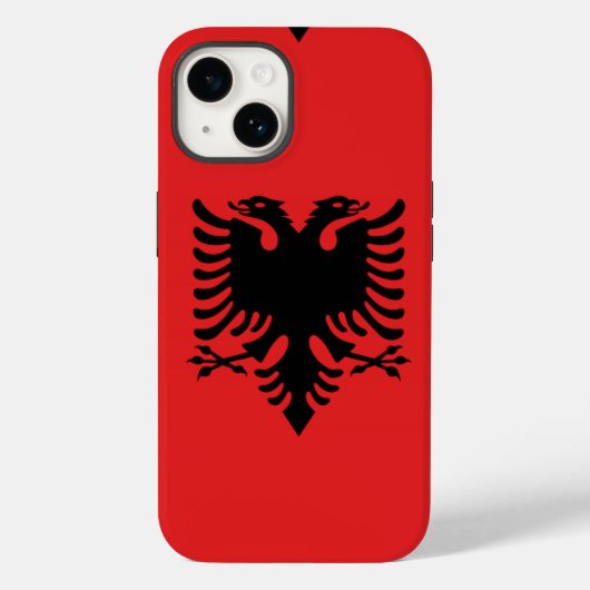 Albanese vlag met tweekoppige adelaar Case-Mate iPhone case (Achterkant)