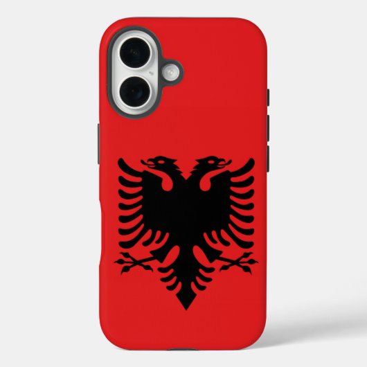 Albanese vlag met tweekoppige adelaar Case-Mate iPhone case (Achterkant)