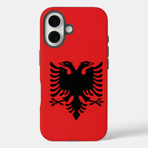 Albanese vlag met tweekoppige adelaar iPhone 16 hoesje