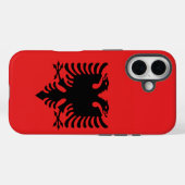 Albanese vlag met tweekoppige adelaar Case-Mate iPhone case (Achterkant (horizontaal))
