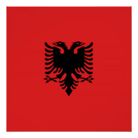 Albanese vlag met tweekoppige adelaar