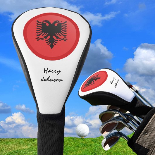 Albanese Vlag & Monogrammed Golfclubs Hoesjes Golfheadcover