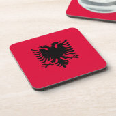 Albanese vlag onderzetter (Linkerzijde)