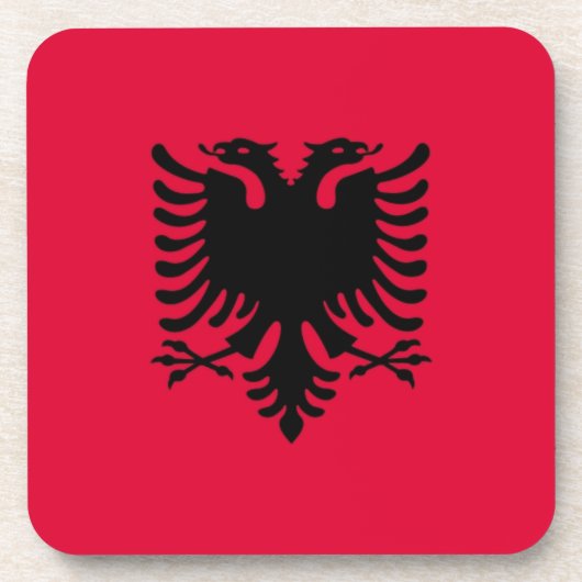 Albanese vlag onderzetter (Voorkant)