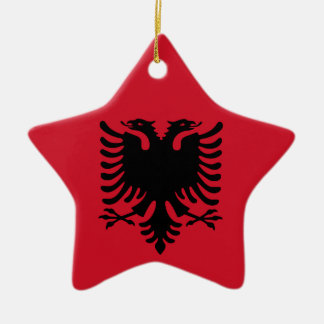 Albanese vlag op Ceramic Star Pendant Keramisch Ornament