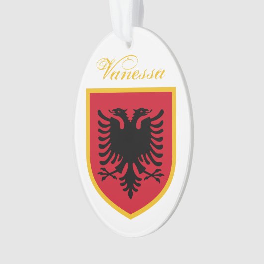 Albanese vlag ornament (voorkant)