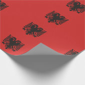 Albanese vlag overal cadeaupapier (Hoek)