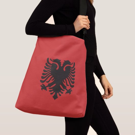 Albanese vlag overal crossbody tas (Dichtbij)