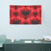 Albanese vlag patroon 2 spandoek (Beurs)