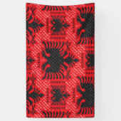 Albanese vlag patroon 2 spandoek (Verticaal)