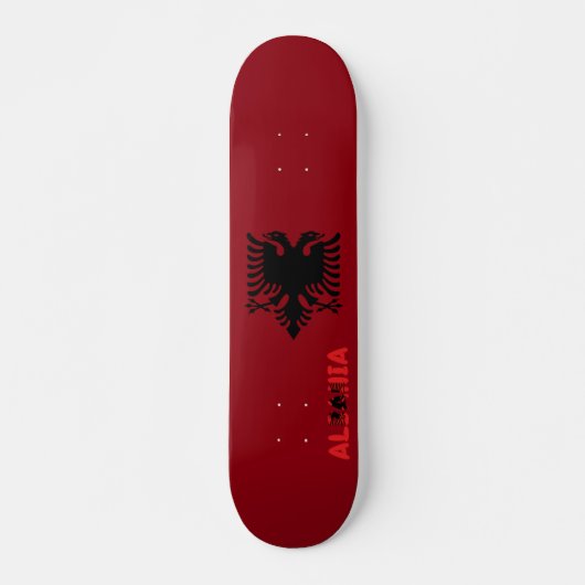 Albanese vlag persoonlijk skateboard (Voorkant)