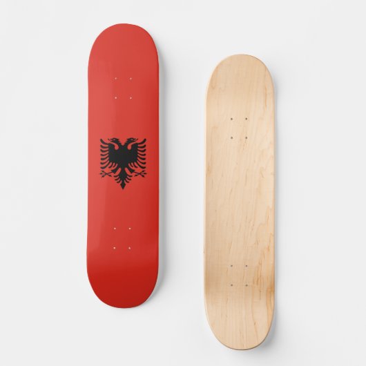 Albanese vlag persoonlijk skateboard (Voorkant)