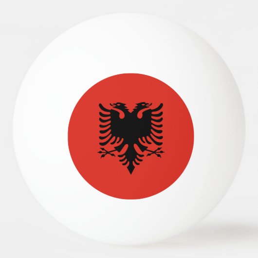 Albanese vlag pingpongbal (Voorkant)