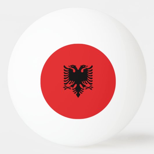 Albanese vlag pingpongbal (Achterkant)