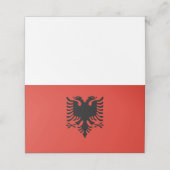 Albanese vlag plaatskaartje (Buitenkant ongevouwen)