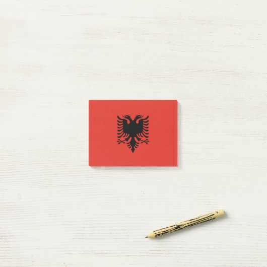 Albanese vlag post-it® notes (Op bureau)