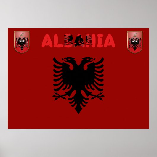 Albanese vlag poster (Voorkant)