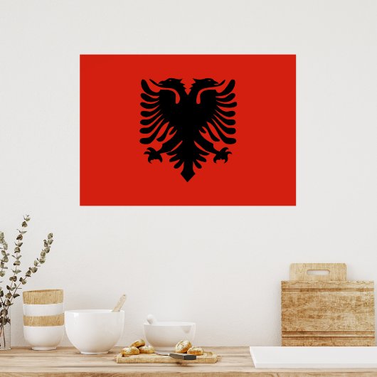 Albanese vlag poster (Keuken)