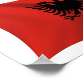 Albanese vlag Poster afdrukken (Hoek)