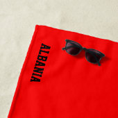 Albanese Vlag Prachtig Patriottisch Strandlaken (In situ)