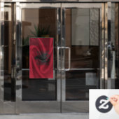 Albanese vlag raamsticker (Kantoordeur)