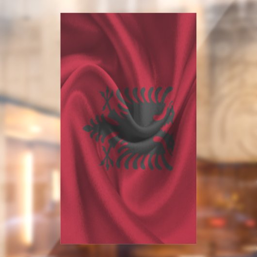 Albanese vlag raamsticker (Vel 2)