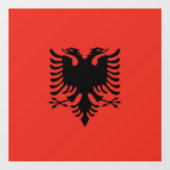 Albanese vlag raamsticker (Vel)