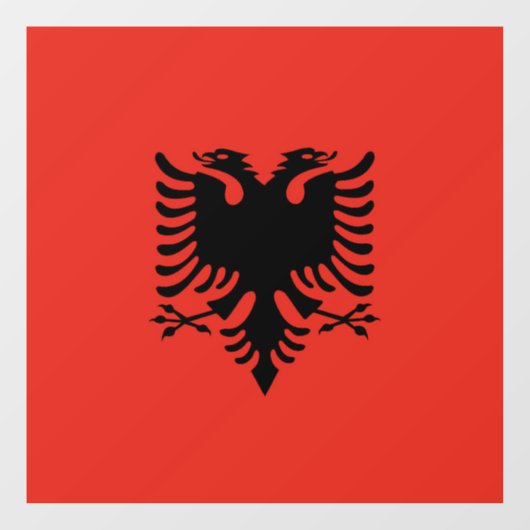 Albanese vlag raamsticker (Vel)
