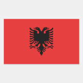 Albanese vlag rechthoekige sticker (Voorkant)