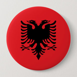 Albanese vlag ronde button 4,0 cm