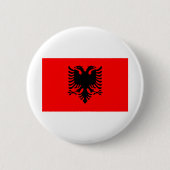 Albanese vlag ronde button 5,7 cm (Voorkant)
