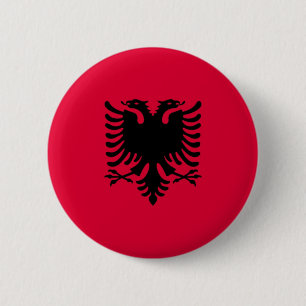Albanese vlag ronde button 5,7 cm