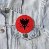 Albanese vlag ronde button 7,6 cm (In situ)