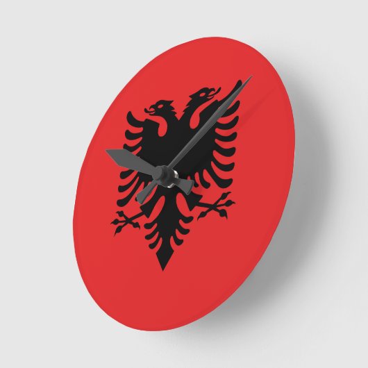 Albanese vlag ronde klok (Hoek)